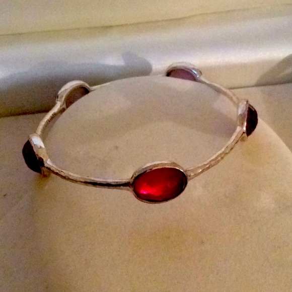 Ippolita Jewelry - Ippolita Rock Candy Silver Quartz Red Pearl Inside Bracelet Not Used